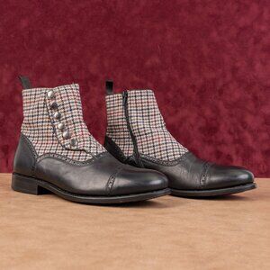 Taft Men Branson Blamoral Wool Leather Zip Dress Boots sz 9US EUR42